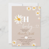 Elegant Oh Baby Daisy Flowers Boho Baby shower