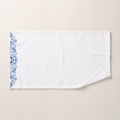 Élégant Oiseau floral bleu (Serviette à main)