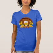 Elegant Oktoberfest Beer, Keg, Chrysanthemums T-shirt (Voorkant)