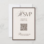 Elegant Old Money Brown Neutral RSVP Kaartje (Voorkant)