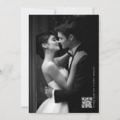 Elegant Old Money Deep Burgundy QR Code Wedding Kaart (Achterkant)