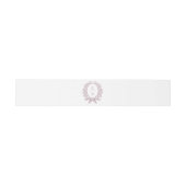 Elegant Olijfblad Krans Mauve Bruiloft Monogram Uitnodigingen Wikkel (Vlak)