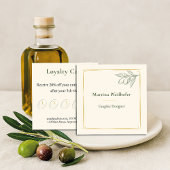 elegant olive branch klantenkaartje