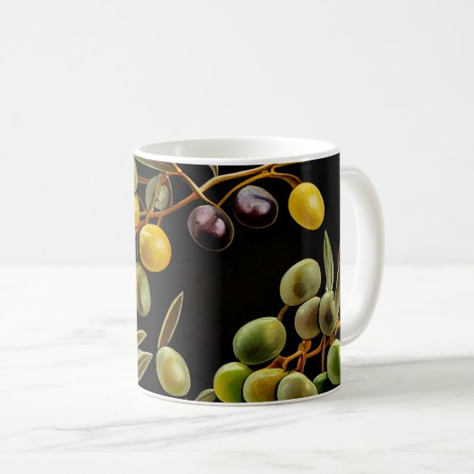 Elegant Olive Branch Mok (Voorkant rechts)