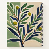 Elegant Olive Branch Personalized Recipe Book Notitieboek (Achterkant)