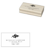 Elegant Olive Branch Return-adres Rubberstempel (Gestempeld)