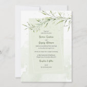 Elegant Olive Branch Wedding Invitation (Devant)