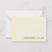 Elegant Olive Font Herringbone gepattereerd terug Notitiekaartje (Voorkant)