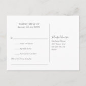 Elégant Olive Green Chanson Demande Carte postale  (Dos)