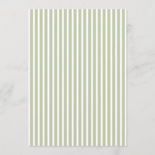 Elegant Olive Green Monogram Wedding Invitation (Dos)