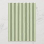 Elegant Olive Green Stripes Wedding Invitation (Dos)