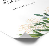 Elegant Olive Greenery Kaarten en Gifts Custom Sig Poster (Hoek)