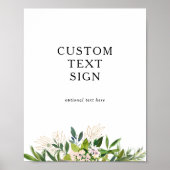 Elegant Olive Greenery Kaarten en Gifts Custom Sig Poster (Voorkant)