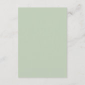 Elegant Olive Greenery QR Code Informatiekaartje (Achterkant)