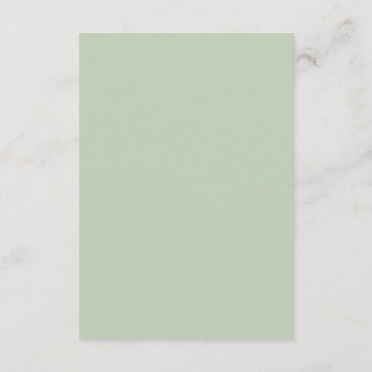 Elegant Olive Greenery QR Code Informatiekaartje (Achterkant)