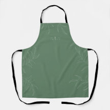 Elegant Olive leaf monogram apron