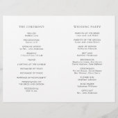 Elegant Olive Leaf Wreath Folded Wedding Program (Achterkant)
