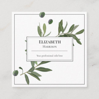 Elegant Olive Tree Visitekaartje