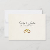 Elegant Olive Wedding Registry Enclosure Kaart (Achterkant)