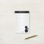 Elegant om lijst en zwart kat te doen Silhouette Post-it® Notes (Op bureau)
