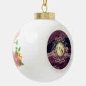 Elegant OM Mandala Marble Keramische Bal Ornament (Links)