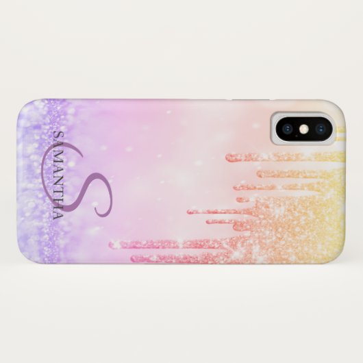 Elegant Ombre Glitter-schijven Case-Mate iPhone Case (Achterkant (horizontaal))