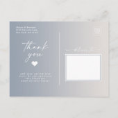 Elegant Ombre Off-White Wedding Photo Overlay Briefkaart (Achterkant)