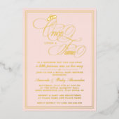 Elegant Once Upon A Time Princess Baby shower Folie Uitnodiging (Voorkant)