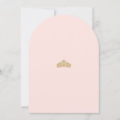 Elegant Once Upon A Time Princess Baby shower Kaart (Achterkant)
