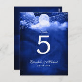 Elegant onder de maanlicht Trouwtafel Nummer Briefkaart (Voorkant / Achterkant)
