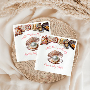 Elegant onder het Zee Girl Pearl Baby shower Servet