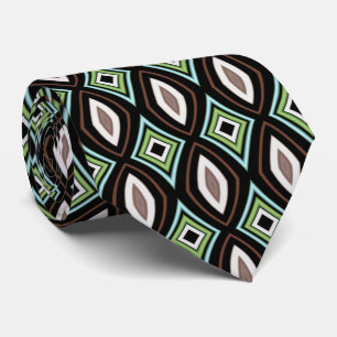 Elegant onderduikt rood groen blauw uniek patroon stropdas