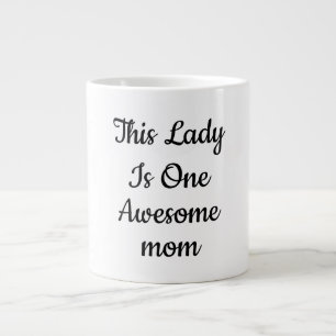 Elegant "One Awesome Mom" Script Koffie Extra Grote Beker
