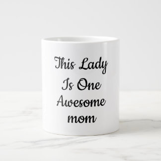 Elegant "One Awesome Mom" Script Koffie Extra Grote Beker