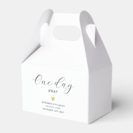 Elegant One Day Away Gold Heart repetitie diner Bedankdoosjes