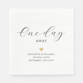 Elegant One Day Away Gold Heart repetitie diner Servet (Voorkant)