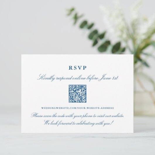 Elegant Online QR Code Spruce Point Inn Collectie Informatiekaartje (Staand voorkant)