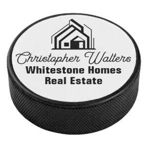 Elegant Onroerend Goed Bedrijf Aangepaste Makelaar Hockey Puck
