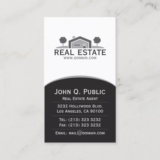 elegant onroerend goed visitekaartje (Voorkant)
