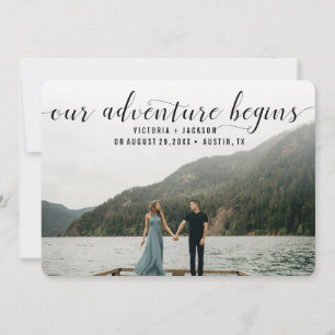 Elegant Ons avontuur begint sparen de Foto van de Save The Date