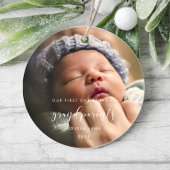 Elegant Ons Eerste Kerstfeest als grootouders Keramisch Ornament