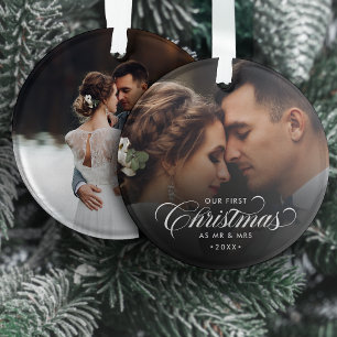 Elegant Ons eerste kerstfeest als meneer & mevrouw Ornament