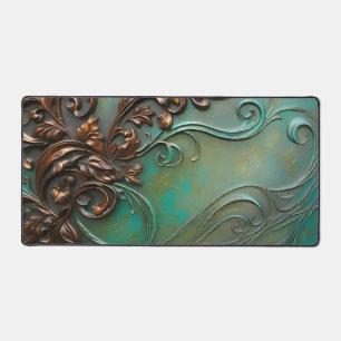 Elegant ontmoet industrieel patina faux metal bureaumat