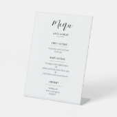 Elegant ontwerp bruiloft menu reclamebord met voetstuk (Voorkant)