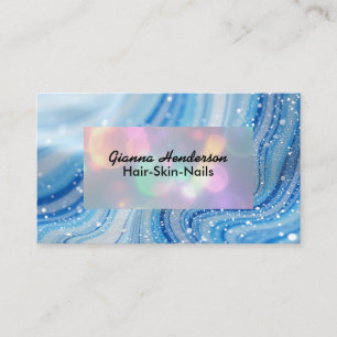 Elegant ontwerp en blauwe golven visitekaartje