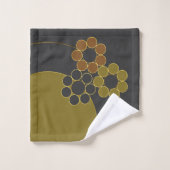 Elegant ontwerp, floreel, eenvoudig, cirkels, goud bad handdoek (Wasdoekje)