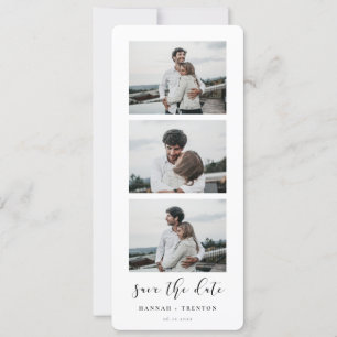 Elegant ontwerp Fotostrip Sla de datum op Aankondiging