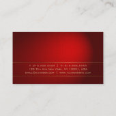 Elegant Ontwerp Modern Goud Rode Elite Duidelijke Visitekaartje (Achterkant)