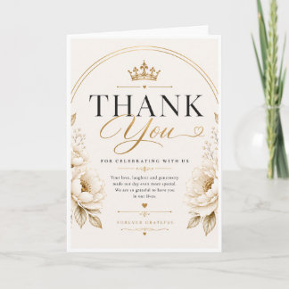 Elegant ontwerp voor trouwkaartjes met dankbetuigi bedankkaart