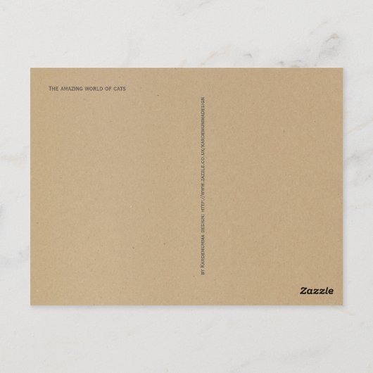 Elegant ontworpen kat. Alleen voor echte kattenlie Briefkaart (Achterkant)